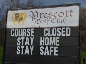 A provincial government COVID-related order that went into effect first thing Saturday forced the temporary closure of golf courses in Prescott and throughout Ontario.
Tim Ruhnke/The Recorder and Times