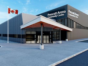 An artist's rendering illustrates the muiltimillion-dollar Prescott arena announced on Wednesday. (SUBMITTED)