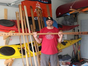 The COVID-19 pandemic has provided Jeff Phaneuf more time to work on his hobby of making homemade kayak paddles, and that has attracted the attention of people interested in buying them. Ellwood Shreve/Postmedia Network