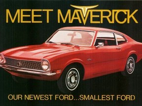 An early advertisement for the new 1970 Ford Maverick.