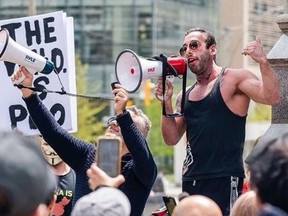 Chris Sky (Saccoccia), 37, from King City, is shown at a speaking engagement.