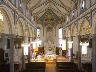 A view from the balcony at St. Finnan's Basilica. Photo on Friday, April 9, 2021, in Alexandria, Ont. Todd Hambleton/Cornwall Standard-Freeholder/Postmedia Network