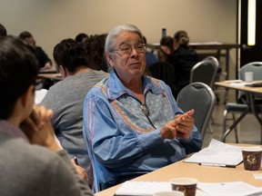 A Stephany Hildebrand photo of Henry Lickers, at an indicator workshop, earlier on in the development of the Great River Rapport. 
Handout/Cornwall Standard-Freeholder/Postmedia Network

Handout Not For Resale