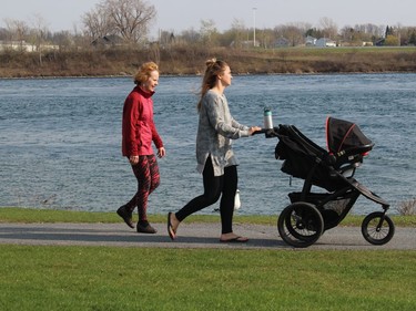Several generations out for a stroll together in Cornwall. Photo on Saturday, April 24, 2021, in Cornwall, Ont. Todd Hambleton/Cornwall Standard-Freeholder/Postmedia Network