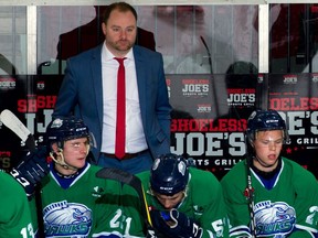 Hawkesbury Hawks Jr. A coach/general manager Rick Dorval, seen in this file photo from a game against the Cornwall Colts. Robert Lefebvre/Special to the Cornwall Standard-Freeholder/Postmedia Network