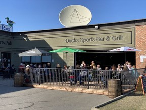 The first day of the new Ducks on the Roof patio April 14. Patrick Gibson/Cochrane Times