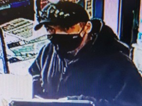 Ontario Provincial Police are searching for a man they said used fraudulent credit cards at businesses in Napanee on Tuesday.