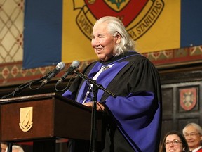 Murray Sinclair, speaking at Queen's University convocation in 2019, has been selected to serve as its 15th chancellor, Queen's announced on Wednesday.