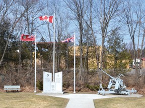 Photo by KEVIN McSHEFFREY/THE STANDARD
While the Royal Canadian Legion Branch 561 in Elliot Lake had planned to mark Vimy Ridge Day on Friday, April 9, the 104th anniversary of the Battle of Vimy Ridge, they cancelled the event because of the provincial shutdown and the Stay-At-Home order to keep people safe.