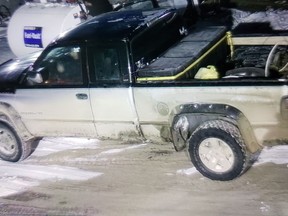 Nipawin RCMP want to indentify the owner of this truck in connection with the theft of fuel near Meath Park. Photo supplied.