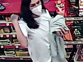 Melfort police are looking for this woman in connection with a theft. Photo supplied.