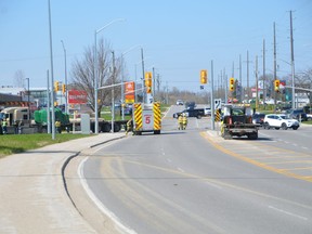 One person was airlifted to hospital with life-threatening injuries and two others were taken to hospital by ambulance with serious injuries after a three-vehicle crash involving a transport truck on the Sunset Strip west of Owen Sound April 23, 2021. The section of road was closed for most of the day. File photo