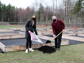 The Township of Laurentian Valley is excited to launch its community gardens project, thanks to funding from the County of Renfrew in 2020. Plots are available at the Shady Nook Recreation Centre, where community development officer Katie Tollis and Mayor Steve Bennett recently visited, as well as the Alice and Fraser Recreation Centre. Plots are available on a first-come first-serve basis. Planting will begin May 22.