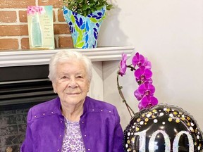 Laurette Couturier (nee Ethier) of Westmeath will celebrate her 100th birthday on April 26. Although the milestone occasion will be marked by little fanfare due to COVID restrictions, her family is looking forward to gathering and honouring Laurette when safe to do so.