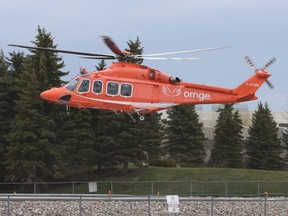An Ornge helicopter in service.