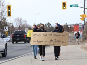 Laurentian and its federated universities' students, alumni, faculty, staff and community members, organized as Save Our Sudbury, participated in a rally on Tuesday. They were demonstrating their opposition to a restructuring plan, which is expected to 'decimate' programs at the university.
