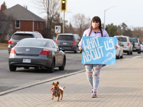 Laurentian and its federated universities' students, alumni, faculty, staff and community members, organized as Save Our Sudbury, participated in a rally in Sudbury, Ont. on Tuesday April 6, 2021.