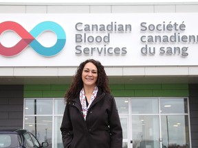 Teri-Mai Armstrong is manager of business development at Canadian Blood Services in Sudbury, Ont. John Lappa/Sudbury Star/Postmedia Network