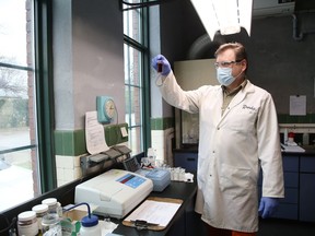 Water treatment operator Randy Rees works in the David Street plant.