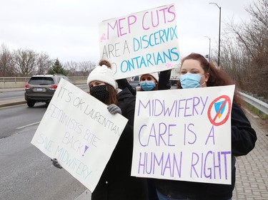 Protesters take part in a rally to fight Laurentian University program closures in Sudbury, Ont. on Friday April 16, 2021. John Lappa/Sudbury Star/Postmedia Network