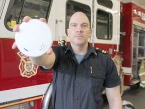 Mike Otis, fire life safety educator with Sarnia Fire Rescue, said working smoke alarms save lives. Paul Morden/Postmedia Network