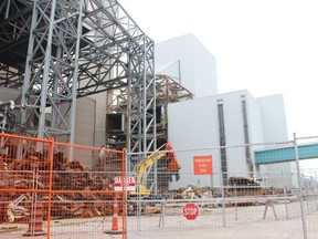 A 2019 picture of the former Lambton Generating Station, which is currently being demolished. Scrap from the site will be removed by rail over the coming months.File photo/Sarnia This Week