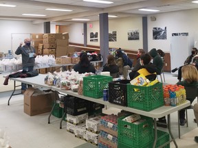 A class of Grade 9 O'Gorman High School students are seen here after delivering food to the Costello Community Care Centre which also houses the Timmins Food Bank. The students had the opportunity to learn more about the organization they were helping.

Supplied