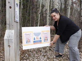 Melissa Vieno, Timmins Public Library's early childhood education advisor, is encouraging everyone to participate in two different StoryWalks that are being held this week. One is at Hersey Lake and another at Bart Thompson Trail in South Porcupine. 

RICHA BHOSALE/The Daily Press