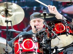 Neil Peart plays with his band Rush at Budweiser Gardens on Sept. 12, 2007. Peart, who died in early 2020, is considered to be among the greatest of drummers. Derek Ruttan/Postmedia Network