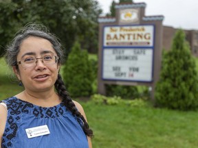 Laura Gonzalez is the head of the Thames Valley Council of Home and School Association. She's shown in a photograph from August 2020. Mike Hensen/Postmedia Network