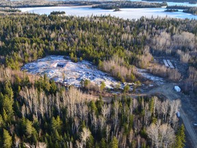 The open pit lithium mine near Separation Rapids north of Kenora.