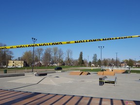 The Kiwanis Sk8 & Bike Park at the Julie McArthur Regional Recreation Centre in Owen Sound reopened Monday as the province rolled back some of its sweeping COVID-19 emergency order restrictions first announced Friday. Rob Gowan/The Sun Times