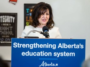 Education Minister Adriana LaGrange discusses the UCP curriculum panels work and next steps for public dialogue at St. Marguerite School on Wednesday, January 29, 2020. Alberta students in Grades 1 to 3 who are identified as needing additional learning supports due to COVID-19 disruptions will have access to targeted programming this fall.
