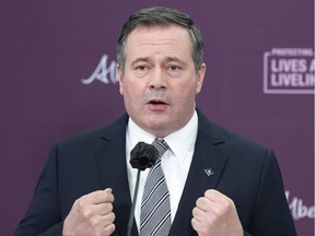 Premier Jason Kenney in a recent photo. Kenney will provide an update on Alberta's strategy for "safely easing restrictions" at 11:30 a.m. Wednesday, according to a news release issued by the provincial government Tuesday afternoon.