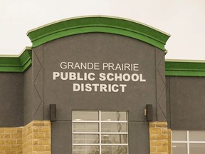 The Grande Prairie Public School District building in a recent picture. As students across most of the province return to school for in-person learning this week, Albertans will be looking for decisions from the government on current restrictions and a fresh reopening strategy.