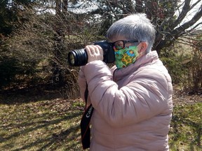 Rita Wing, of Bruce Mines, enjoys backyard birding. Dan Kerr