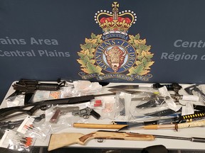 The weapons seized by RCMP. (supplied photo)