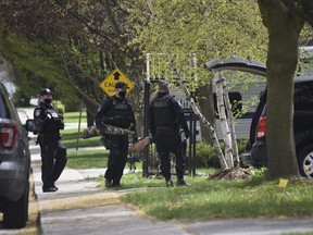 Woodstock police were at a home on East Park Drive Wednesday afternoon and warned of a heavy police presence in the area. (Kathleen Saylors/Woodstock Sentinel-Review)