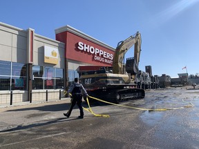 A firewall separating Shoppers Drug Mart from the rest of the Sherwood Centre strip mall prevented about $3 million in damages following the April 24 fire. The store is looking to reopen its pharmacy next week. Lindsay Morey/News Staff