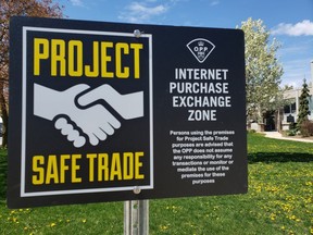 Provincial police and the Municipality of North Perth have set up a new “safe trade zone” in Listowel, a public space for residents buying, selling, and trading items using online classifieds and auction sites. (Contributed photo)