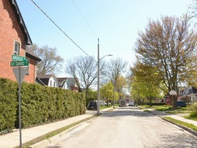 A $2.25-million road-reconstruction project slated for the Argyle Street (pictured) and McKenzie Street neighbourhood this year has been deferred to 2022 after contractor bids for the work came in at nearly $2 million overbudget. (Galen Simmons/The Beacon Herald)