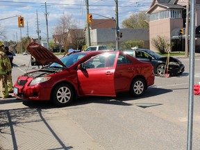 North Bay paramedics took at least one person to hospital following a crash at the corner of Cassells Street and Worthington Street West shortly after 3 p.m., Friday. No further details were available.
PJ Wilson/The Nugget