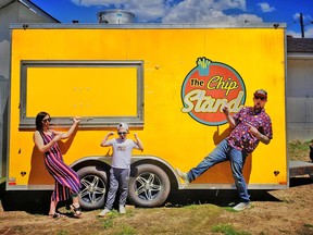 The Turcotte family poses with their new chip stand in a social media post, Friday. Turcotte's Chip Stand in Mattawa announced about a week ago it would have to close its old location on Main Street after 76 years due to fire code regulations. Supplied Photo