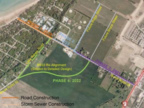 The reconsruction of Bruce Road 25 at the south end of Port Elgin continues May 25 when work begins on the $5.2 million phase three section  from Goderich St. (Highway 21) to the future extension of Ridge St. [Bruce County]