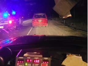 An OPP cruiser pulls over a vehicle on Highway 17 that was travelling at a speed of 130 km/hr in a 60 km/hr zone.