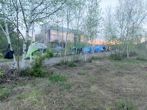 A tent city has been erected at the corner of Third Avenue and Ferguson Street, where more than 20 homeless individuals reside. The Nugget spent several hours, Monday night, talking to those who find themselves living on the streets. Jennifer Hamilton-McCharles/The Nugget