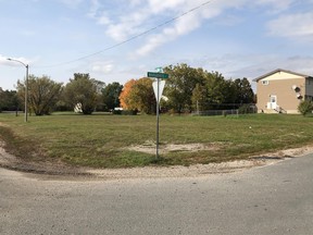 The corner of Algoma and Marguerite Streets in Espanola is a possible site for a dog park in the town. Council has reserved $20,000 for the park and will hold a public consultation to further the development.