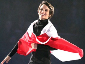 Meagan Duhamel performs during Thank You Canada Tour at GFL Memorial Gardens in Sault Ste. Marie, Ont., on Thursday, Oct. 25, 2018.