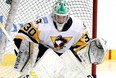 London Knights goalie Brett Brochu played the 2020-21 season in the American Hockey League with the Wilkes-Barre/Scranton Penguins. (JustSports Photography)