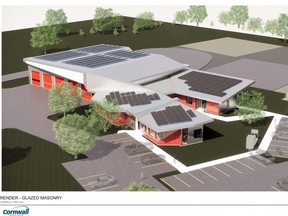 Handout/Cornwall Standard-Freeholder/Postmedia Network
A J.L. Richards and Associates Ltd. concept design for the City of Cornwall's new fire services station and headquarters, presented at the May 25, 2021, council meeting.

Handout Not For Resale